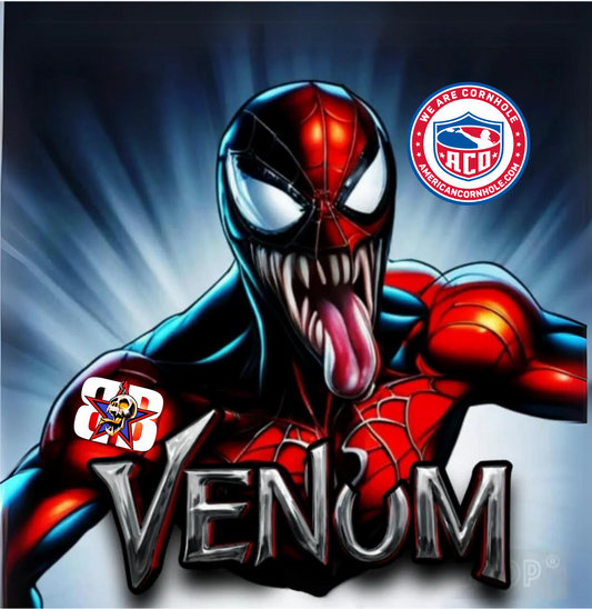 VENUM SPIDERMAN CORNHOLE BAGS FRONT